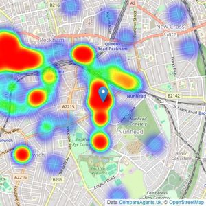 Wooster & Stock - London listings heatmap