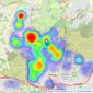 Wrights Estate Agents - Broadstone listings heatmap