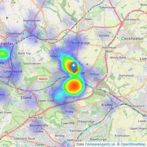 WS Residential - Brighouse listings heatmap