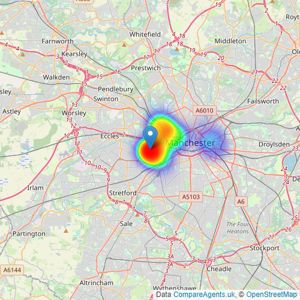 X1 Sales and Lettings - Salford listings heatmap