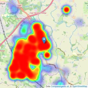 Xact Homes - Knowle listings heatmap