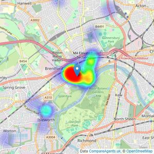 Xavi & Co - Brentford listings heatmap