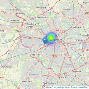 Ying Wah Property - Manchester listings heatmap