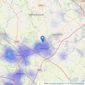 Yopa - West Midlands listings heatmap