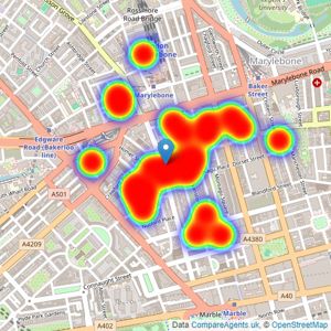 York Estates - London listings heatmap