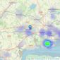 Youngs Residential - Covering Essex listings heatmap