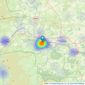 Youngs RPS - Hexham listings heatmap