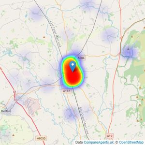 Youngs RPS - Northallerton listings heatmap