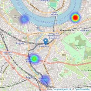 Your London - Greenwich listings heatmap