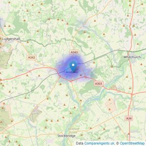 Your Move - Andover listings heatmap