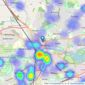 Your Move - Bedford listings heatmap