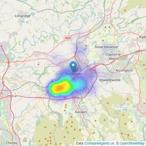 Your Move - Blackburn listings heatmap