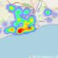 Your Move - Bognor Regis listings heatmap