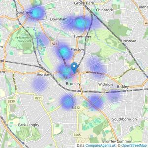 Your Move - Bromley listings heatmap