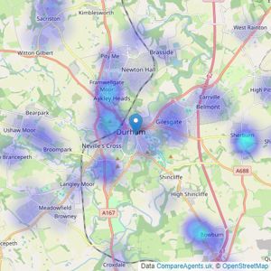 YOUR MOVE Chris Stonock - Durham listings heatmap