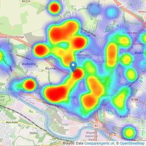 YOUR MOVE Chris Stonock - West Denton listings heatmap