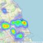 YOUR MOVE Chris Stonock - Whitley Bay listings heatmap