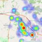 Your Move - Coalville listings heatmap