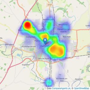 Your Move - Darlington listings heatmap