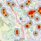 Your Move - Darwen listings heatmap