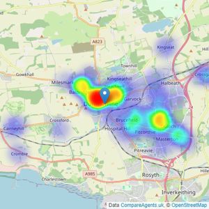 YOUR MOVE - Dunfermline listings heatmap