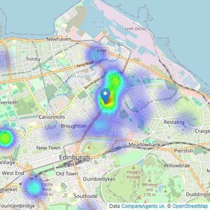 YOUR MOVE - Edinburgh listings heatmap