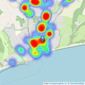 YOUR MOVE - Edwards - Sidmouth listings heatmap