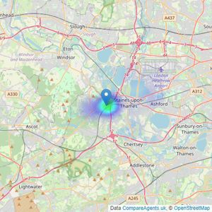 Your Move - Egham listings heatmap