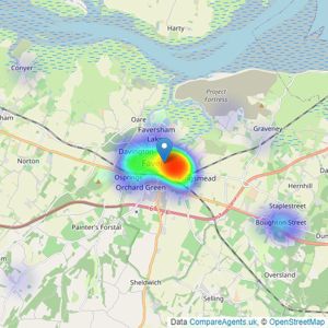 Your Move - Faversham listings heatmap