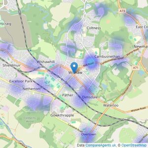 YOUR MOVE First - Wishaw listings heatmap