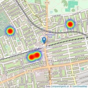 Your Move - Forest Gate listings heatmap