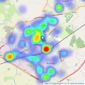 Your Move - Hinckley listings heatmap