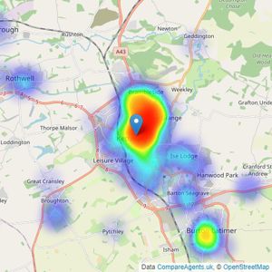 YOUR MOVE - Hobin Roberts - Kettering listings heatmap