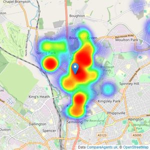 YOUR MOVE - Hobin Roberts - Kingsthorpe listings heatmap