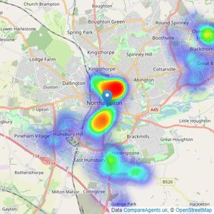 YOUR MOVE - Hobin Roberts - Northampton listings heatmap