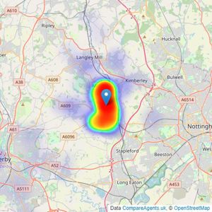 Your Move - Ilkeston listings heatmap