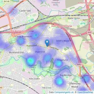 YOUR MOVE Murray Rogers - Castle Bromwich listings heatmap