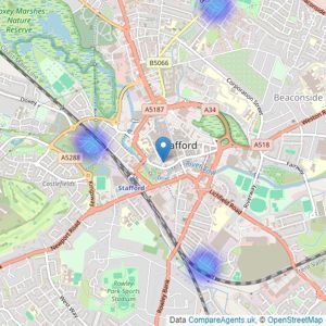 YOUR MOVE Neil John - Stafford listings heatmap