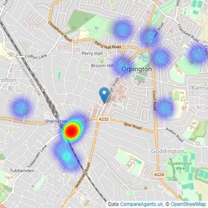 YOUR MOVE - O'Neil - Orpington listings heatmap