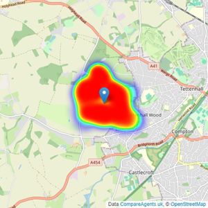 Your Move - Perton listings heatmap