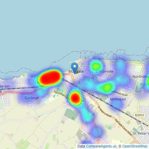 YOUR MOVE Sales - Charterhouse - Margate listings heatmap