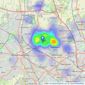 Your Move - Wednesfield listings heatmap