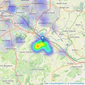 YOUR MOVE Williams Rose - Keynsham listings heatmap