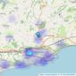 YourKeyMove Limited - Folkestone listings heatmap