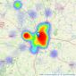 Zaza Johnson & Bath - Shrewsbury listings heatmap