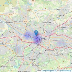 Zone - Glasgow listings heatmap